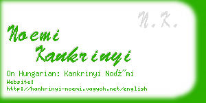 noemi kankrinyi business card